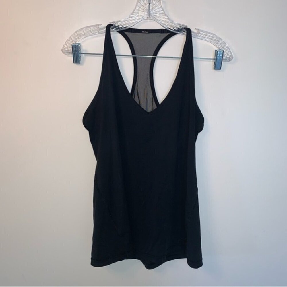 Lululemon Athletica Black Fitted Sleeveless Tank Top Mesh 8